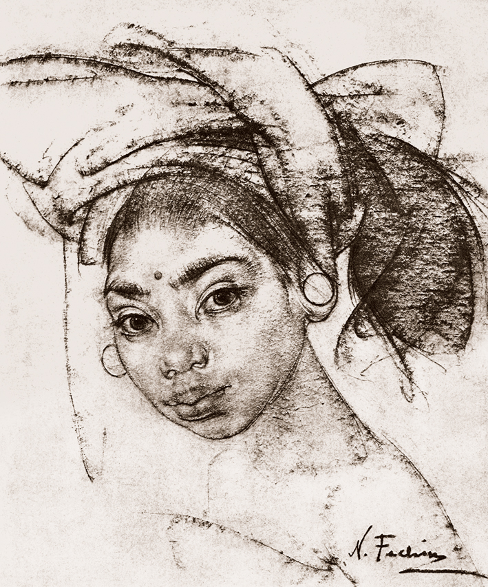  Nicolai Ivanovich Fechin —— 戴耳环的巴厘岛女孩